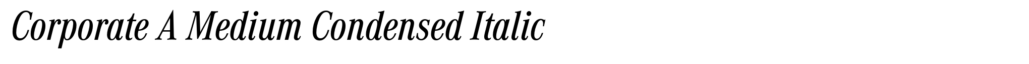 Corporate A Medium Condensed Italic image
